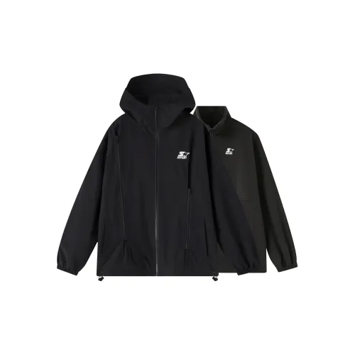 LEMANISM Windbreaker Jackets Unisex Black 3-In-1 Detachable Inner