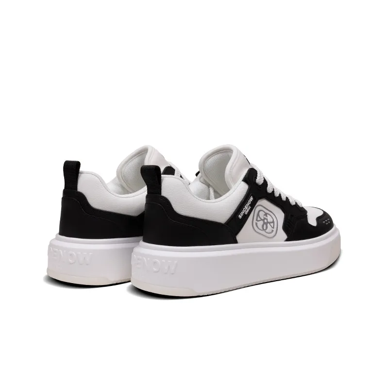 SINCENOW Slip-Resistant Cushioning Impact Resistance Wear-Resistant Low-Top Trendy Casual Shoes Men's Black-4