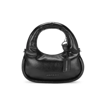 CHARLES&KEITH PU One Shoulder Handbag Small Size Women's Noir Black