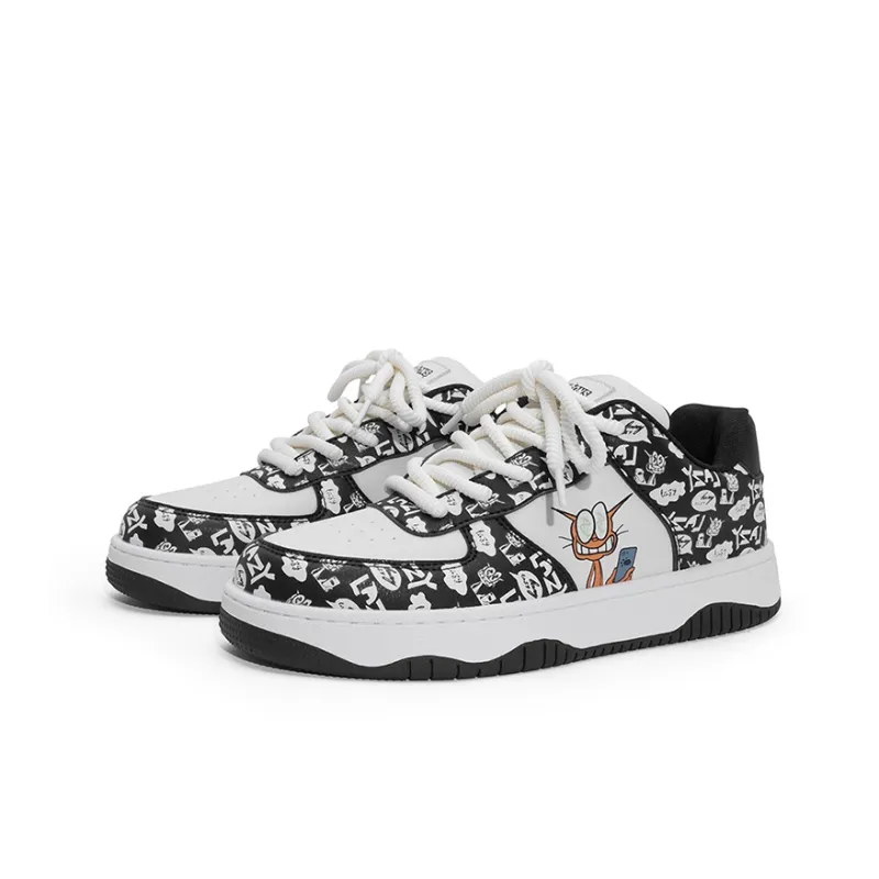 LAZY BONS Anti Slip Wear Resistant Low Top Skateboard Shoes Unisex-12