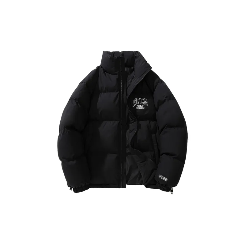 GOLFCROSS Puffer Jacket Coat Unisex Black/White-2