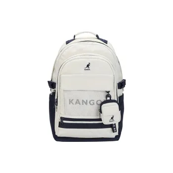 KANGOL Nylon Backpack Unisex Gray White