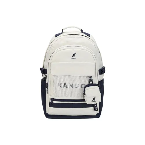 KANGOL Nylon Backpack Unisex Gray White