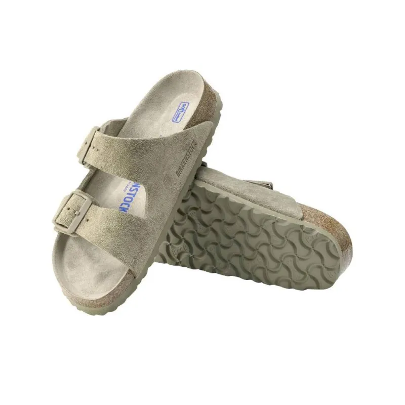 Birkenstock Arizona Slide Slippers Women's Light Gray Narrow Fit-3