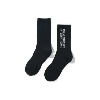 FILA Mid Calf Socks Unisex 1 Pack Black