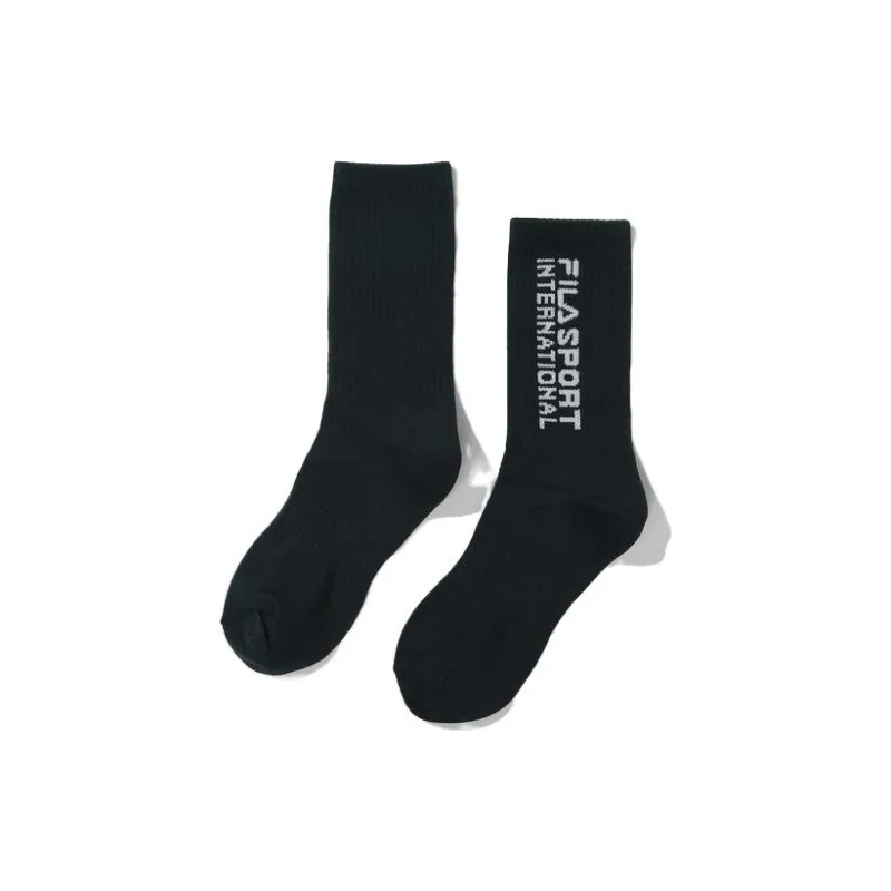 FILA Mid Calf Socks Unisex 1 Pack Black-0