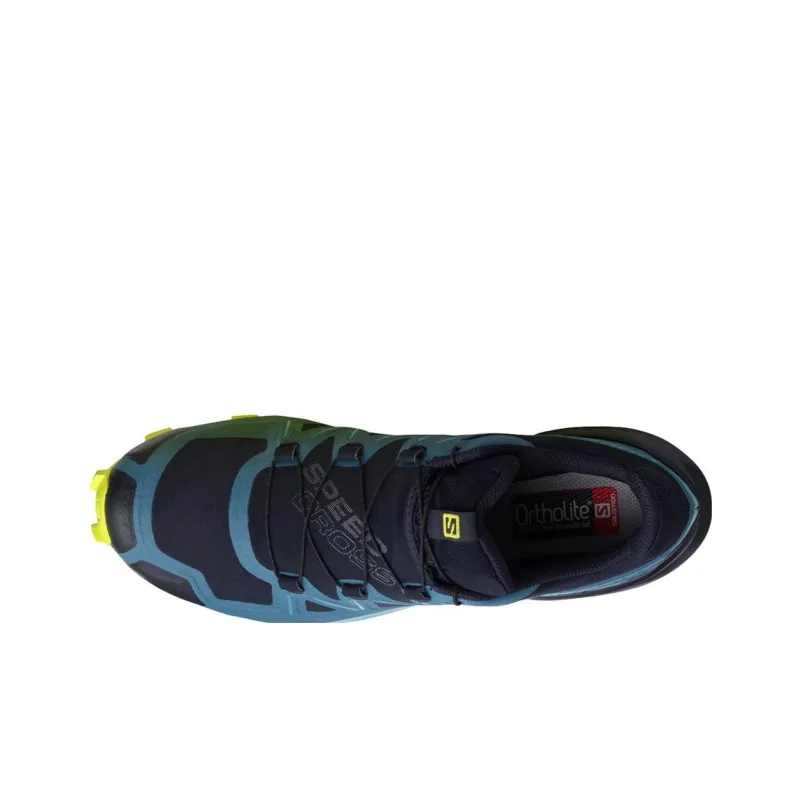 SALOMON Speedcross 5 Cushioning Anti Slip And Wear Resistant Low Top Trail Running Running Shoes Men's Dark Blue-3