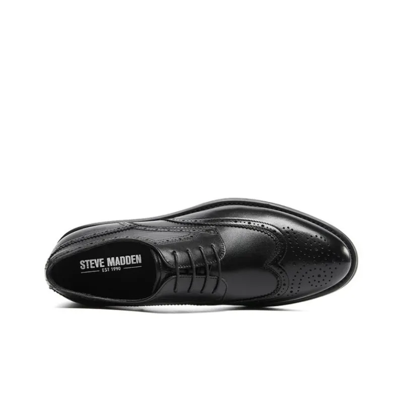 STEVE MADDEN Dress Shoes Men Low Top Black/Dark Coffee-2