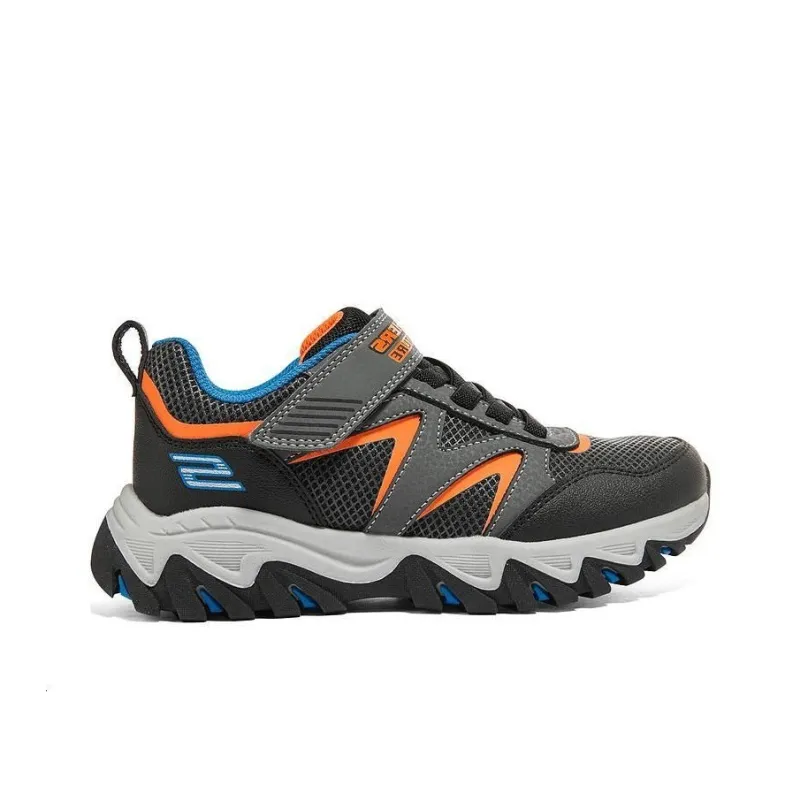 Skechers Anti Slip, Slip Resistant Kids Lifestyle Shoes Black Orange Teenagers-1