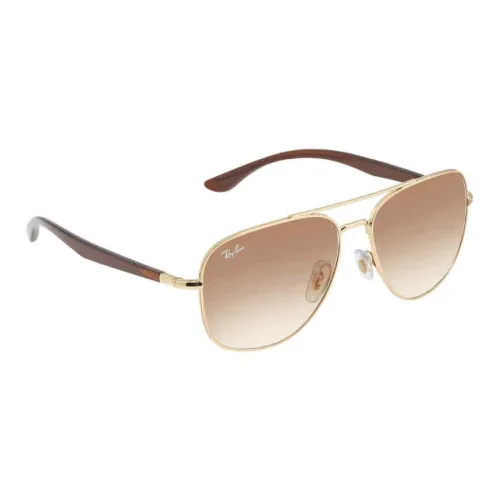 RayBan Metal Irregular Shape Sunglasses Unisex Gold