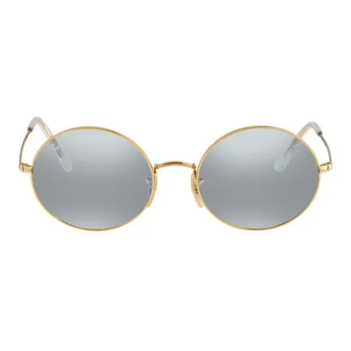 RayBan Oval Sunglasses Unisex Gold