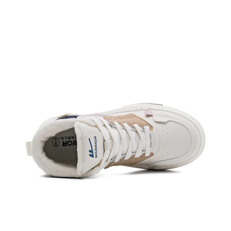 Warrior Wing Series Slip Resistant Water Resistant High Top Skateboard Shoes Men's Beige Blue Pink-11