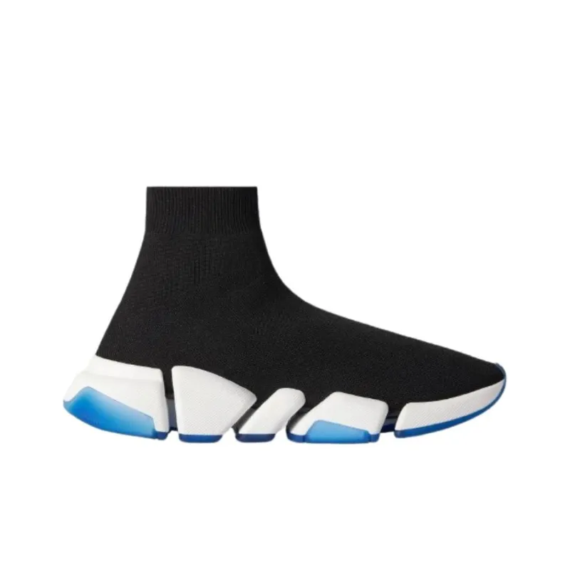 Balenciaga Speed 2.0 Clear Sole Black White Blue-1