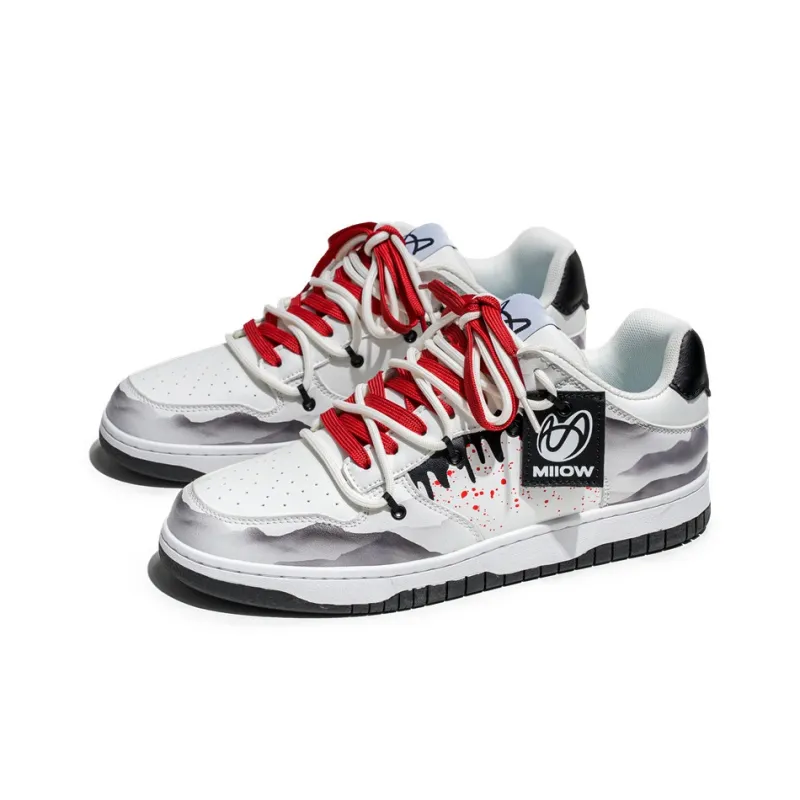 MIIOW Trend Party Series Coverage Anti Slip Wear Resistant Lightweight Breathable Low Top Skateboard Shoes Unisex-3