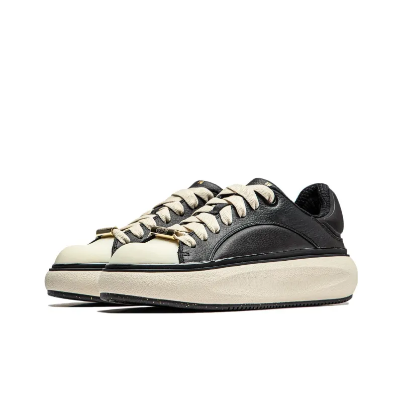 LiNing Yun You C4D Anti Slip Wear Resistant Low Top Casual Shoes Women's Black White-2