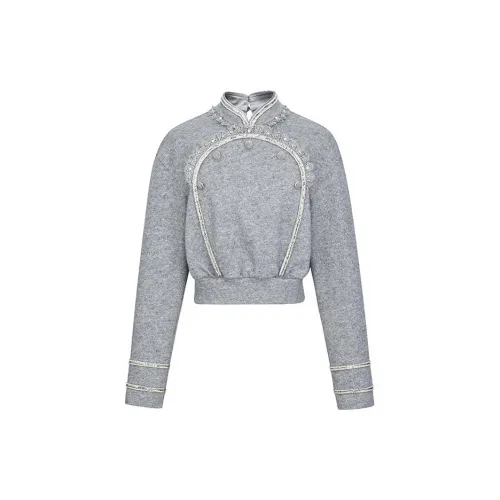 Le Fame Sweatshirts Women's Gray