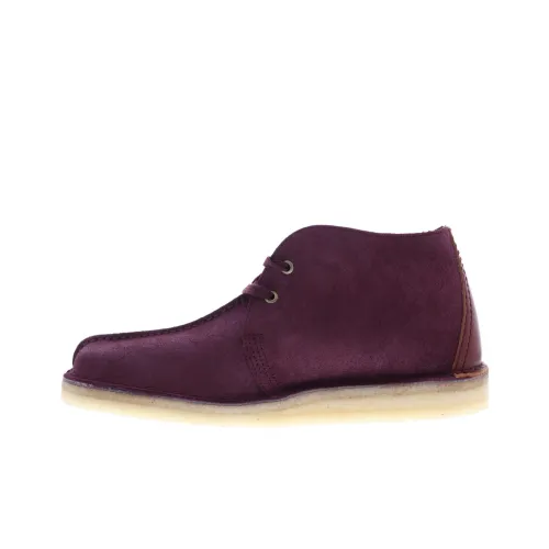 Clarks Desert Trek Ankle Boots Men Burgundy