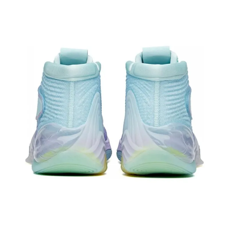 Anta KT6 Cushioning Anti Slip And Wear Resistant High Top Basketball Shoes Men's Blue Purple White-3