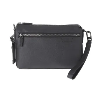 TUMI TUMI-Harrison Natural Leather Crossbody Bag Shoulder Bag Unisex Black