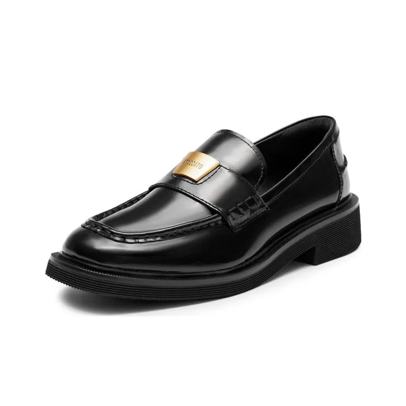 Staccato Small Gold Brick Jazz Loafers 3.5cm Women's-1