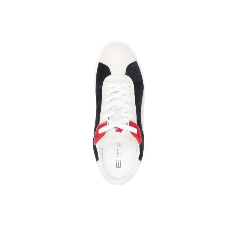 ETRO Low-Top Skateboard Shoes Men's Black White-4