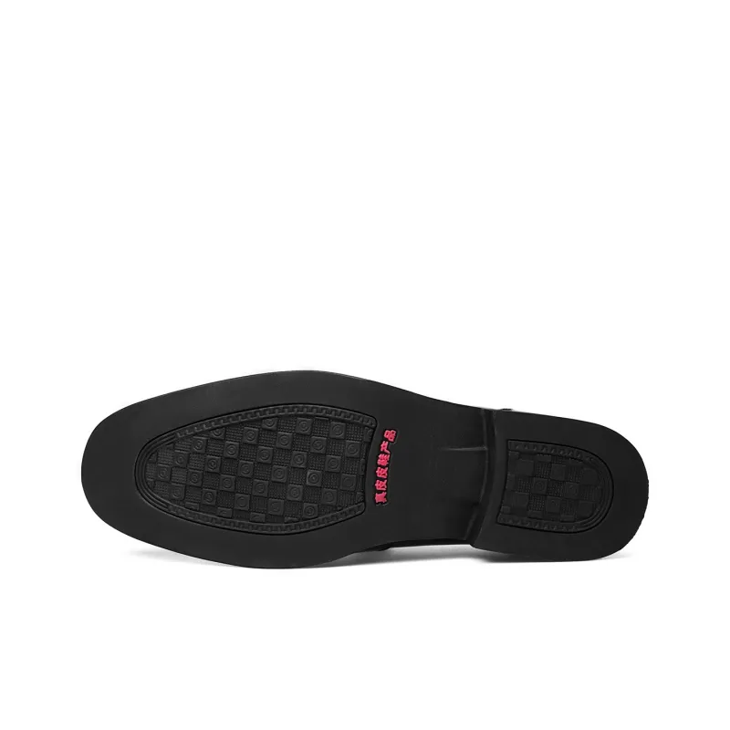 CHINT Dress Shoes Men Low Top Black-4