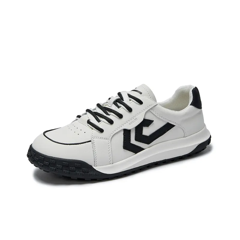LAORENTOU Durable Lightweight And Breathable Low Top Skateboard Shoes 2cm Women's Beige Black-1