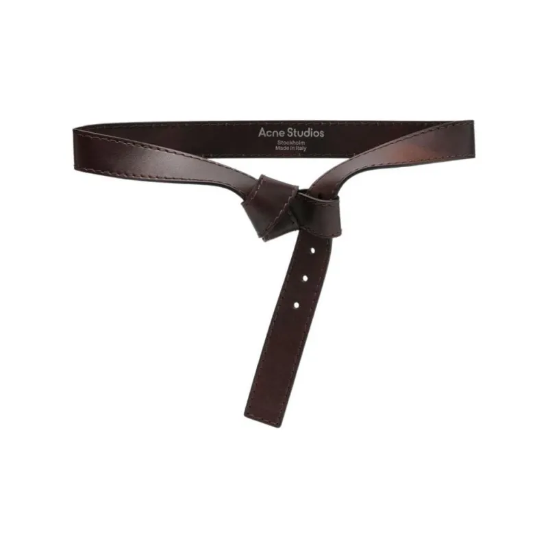 MOSCHINO Logo Mark Women's Brown Width 3.5CM-0