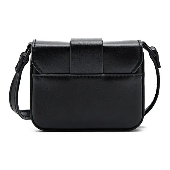 PEDRO Cow Leather Small Crossbody Bag, Crossbody Bag Small Size Men's Black/Light Gray/Blue-2