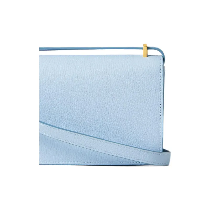 Burberry Cow Leather Shoulder Bag Crossbody Bag Mini Women's Light Blue-4