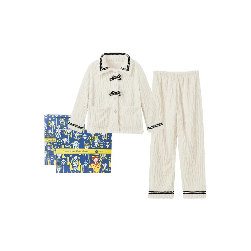 Xiang Ning Pai Pajama Set Women's Ecru-6