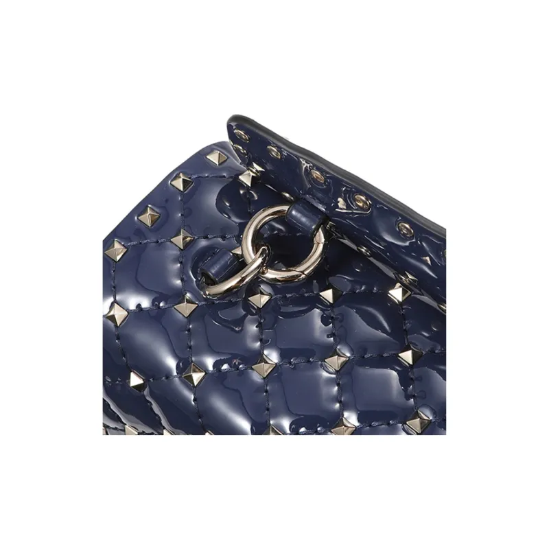 Valentino Valentino Luggage Collection Cow Leather Handbag Crossbody Bag Shoulder Bag Women's Blue-4