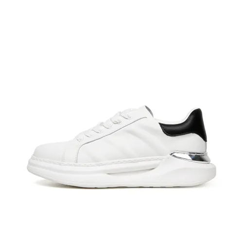 Wit Low-Top Skateboard Shoes Men's White Black