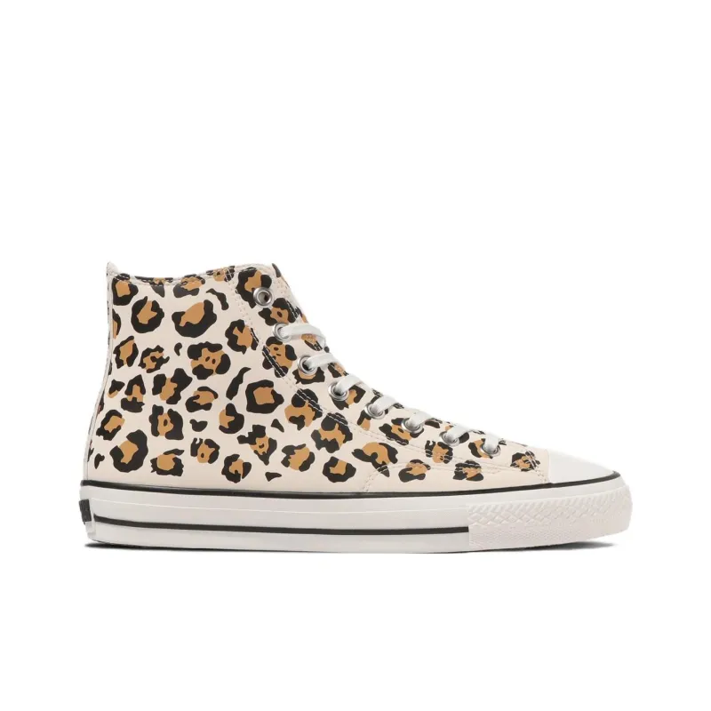 Converse All Star GF LEOPARD HI Breathable Lightweight High Top Skateboard Shoes Unisex White Leopard Print-1