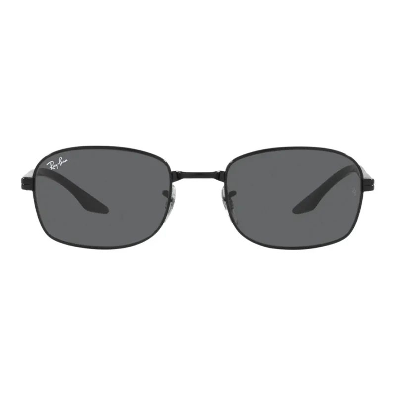 RayBan Metal Irregular Shape Sunglasses Unisex Black-1