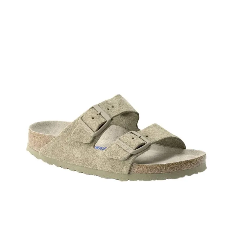 Birkenstock Arizona Slide Slippers Women's Light Gray Narrow Fit-1