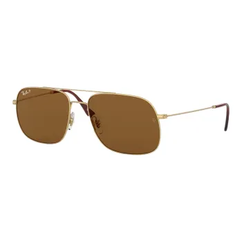 RayBan Metal Rubber Aviator Sunglasses Unisex Gold