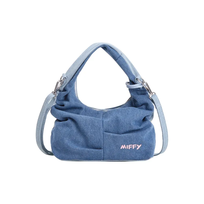 Miffy Denim Handbag Shoulder Bag Women's Yellow/Blue-12