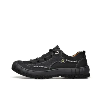 Season Ram Casual Shoes Men Low Top Black/Dark Brown/Khaki