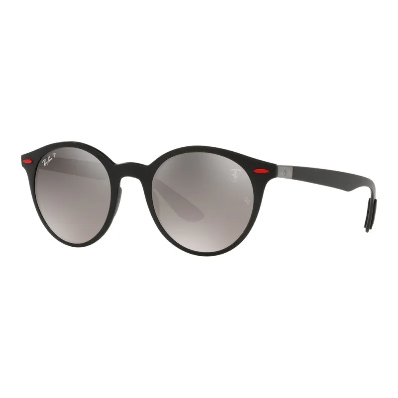 RayBan Round Sunglasses Unisex Black-1