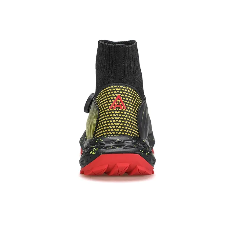 HUMTTO High Top Outdoor Shoes Men's Black Red-2