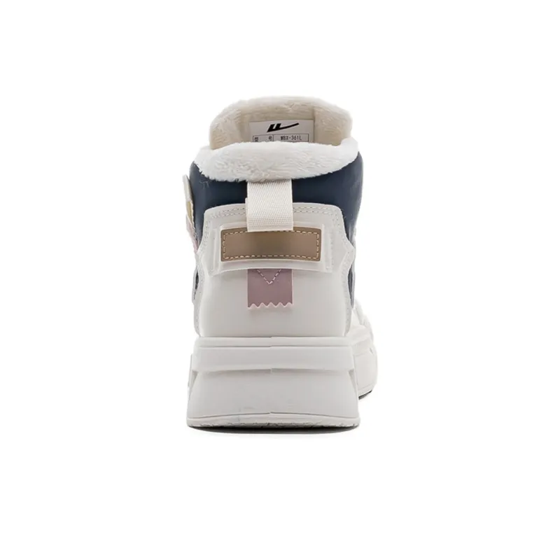 Warrior Wing Series Slip Resistant Water Resistant High Top Skateboard Shoes Men's Beige Blue Pink-12