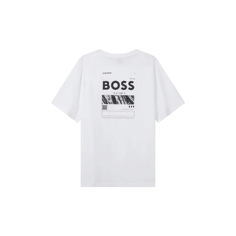 HUGO BOSS Short Sleeved T Shirts Men's White-1