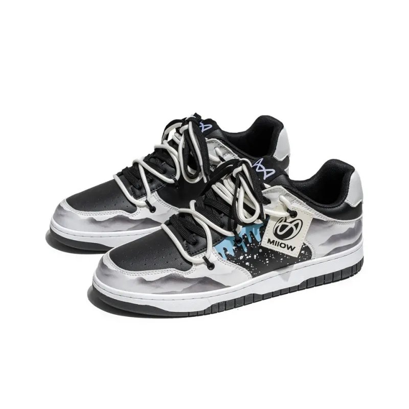 MIIOW Trend Party Series Coverage Anti Slip Wear Resistant Lightweight Breathable Low Top Skateboard Shoes Unisex-10