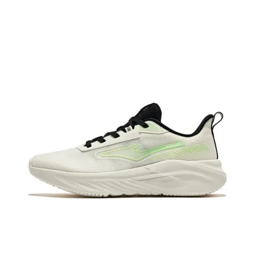 Erke Cushioning Low Top Running Shoes Men's White Green Black