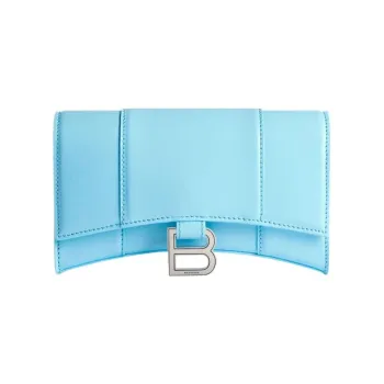 Balenciaga Tamed Calfskin Wallet Women's Sea Blue