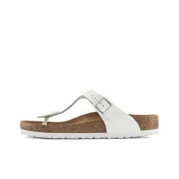 Birkenstock Gizeh Natural Leather Narrow Fit 'White' Women's