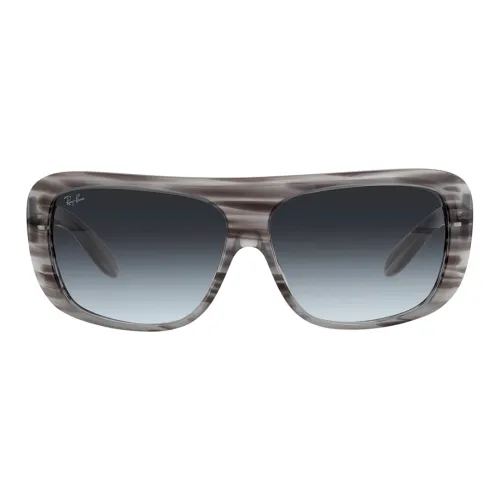 RayBan Acetate Irregular Shape Sunglasses Unisex Gray