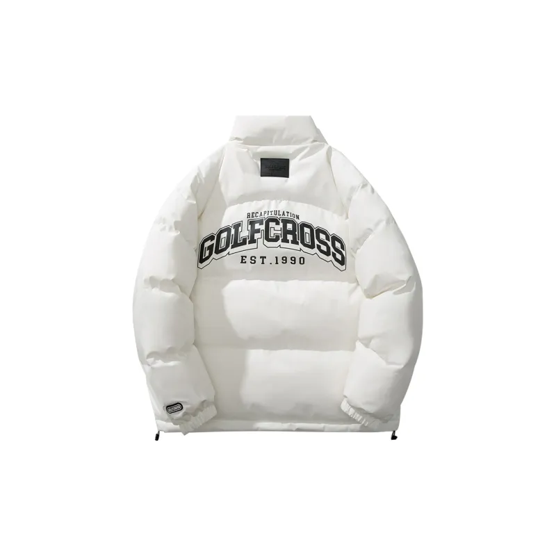 GOLFCROSS Puffer Jacket Coat Unisex Black/White-8