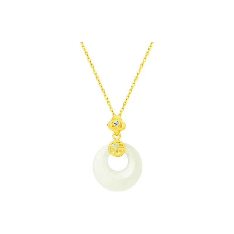 Asia Star Chalcedony Jade Necklaces Women's-0